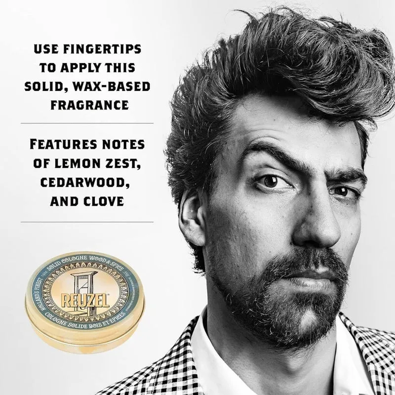 Baume de Cologne Solide Bois et Épices "Wood & Spice Solid Cologne Balm" - Parfum solide à base de cire (35g/1.3oz)