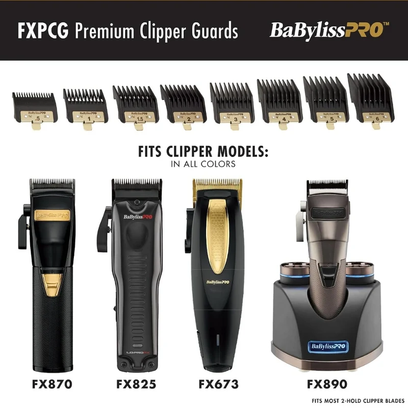 Ensemble de 8 guides de coupe "FXPCG Premium Clipper Guards"