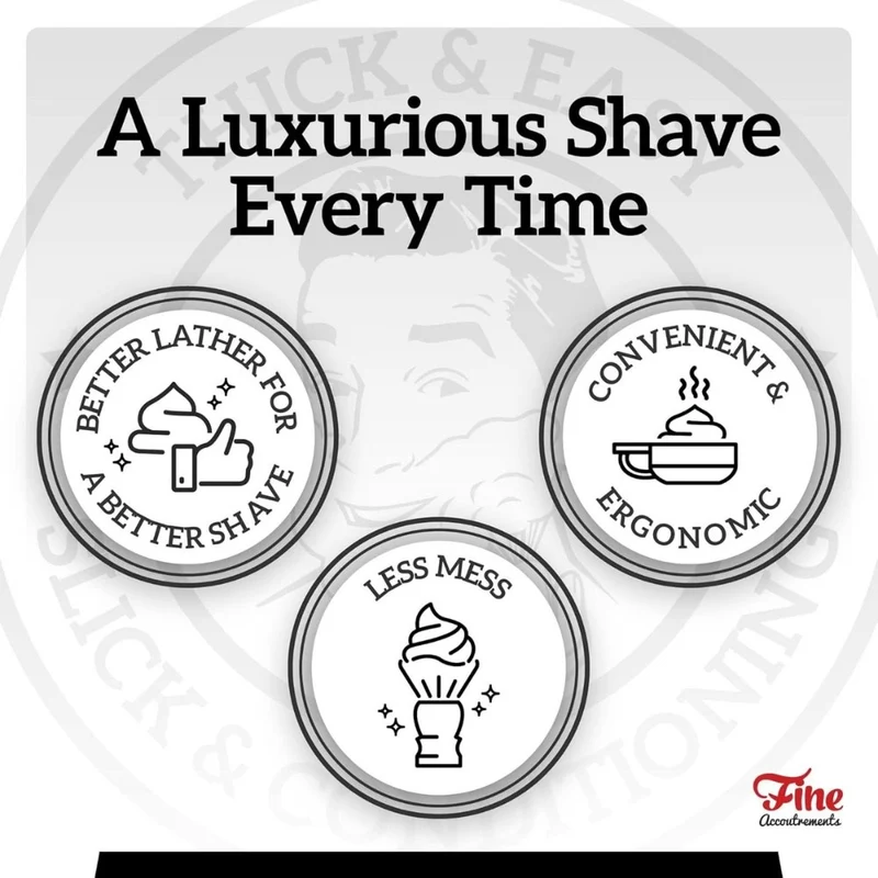 Bol à mousse de rasage "Shaving Lather Bowl" - Bleu/Blanc