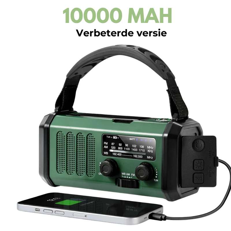 Radio di Emergenza Professionale - Manovrabile e Solare - Potente e Durevole