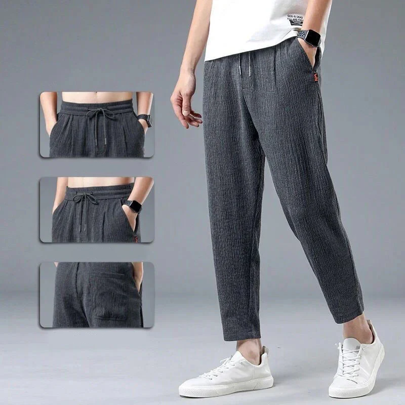 Pantalon d'Été en Lin et Soie Glacée