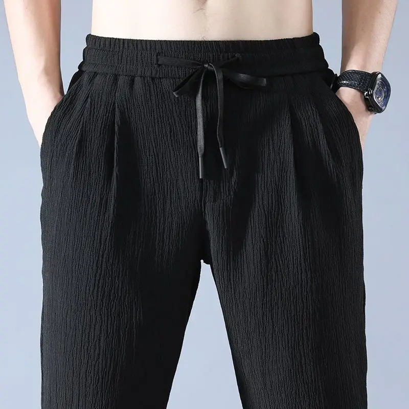 Pantalon d'Été en Lin et Soie Glacée