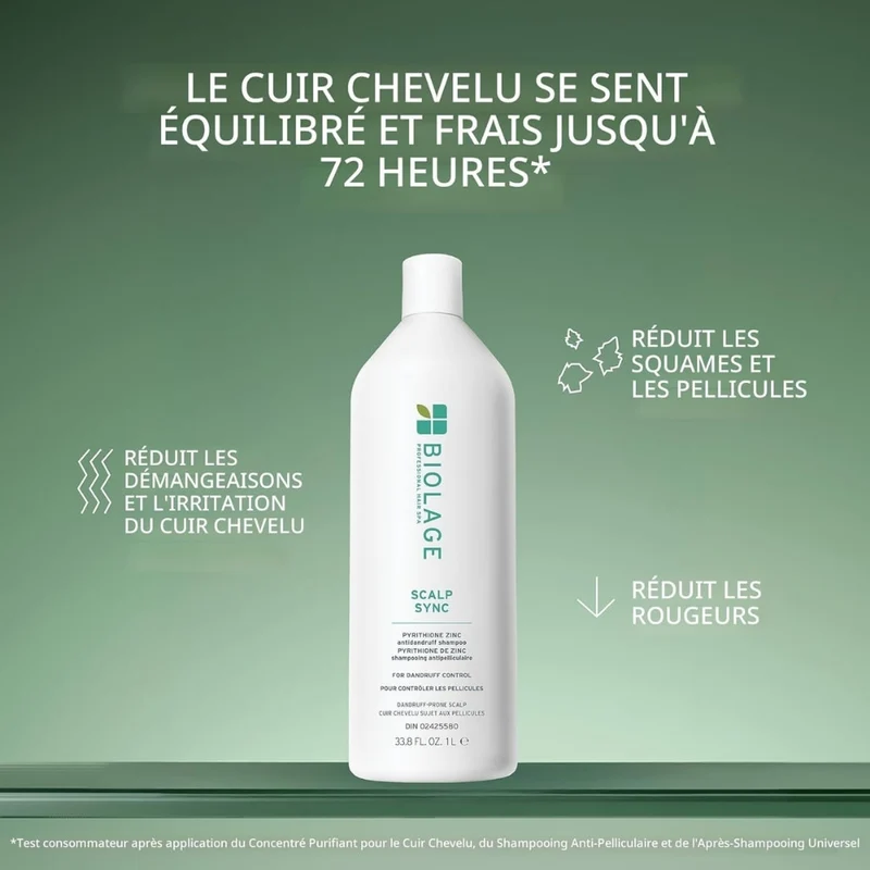 Shampoing antipelliculaire "Scalp Sync" pyrithione de zinc (400ml/13.5oz)