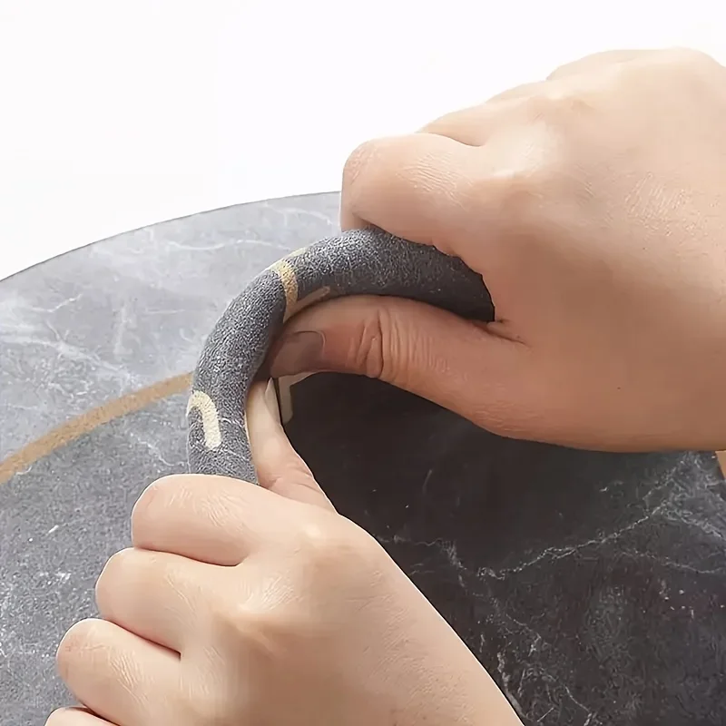 Tapis de Bain en Forme de L Absorbant & Antidérapant