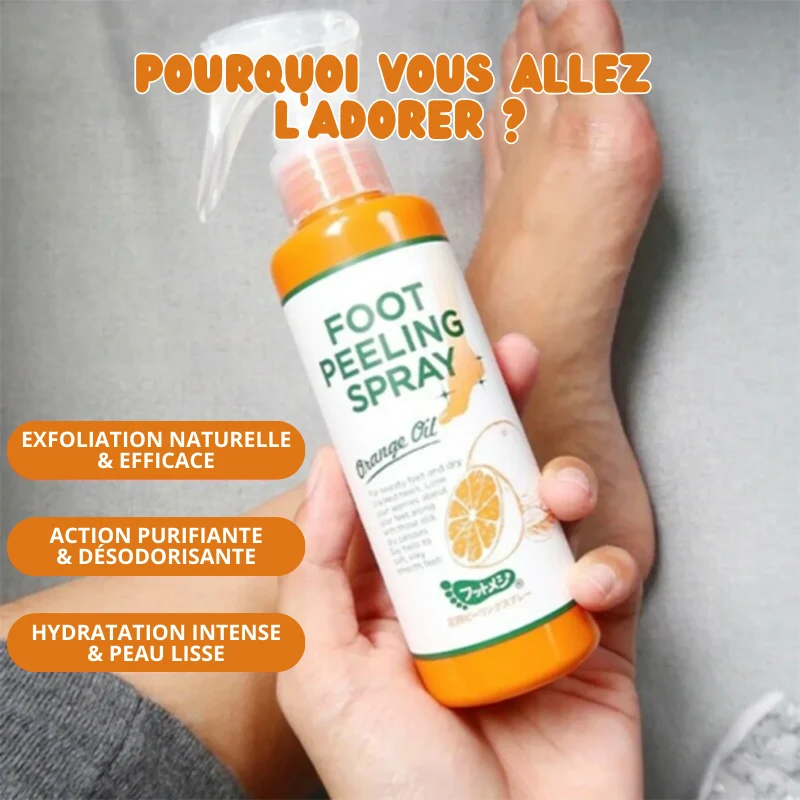 Spray Exfoliant pour Pieds à l'huile d'Orange