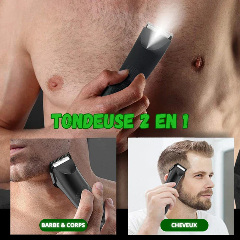 Tondeuse Cheveux & Corps Spéciale Zones Intimes - Homme