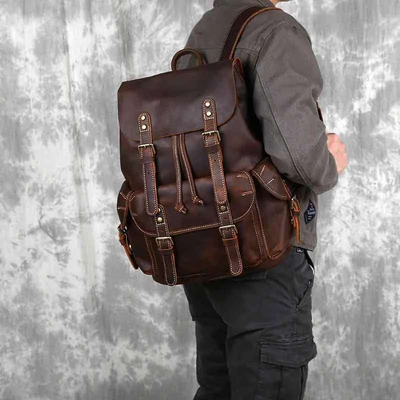 Zaino Vintage da Uomo con Ampio Interno