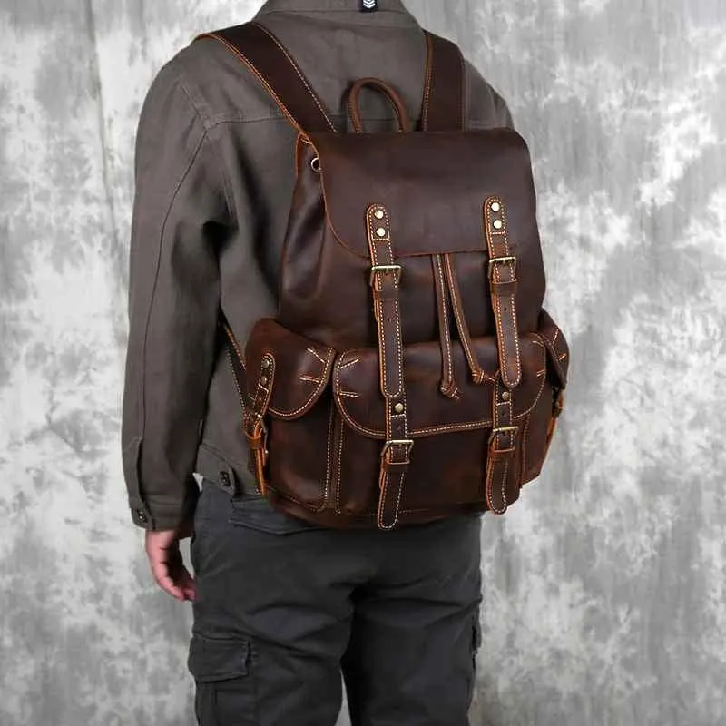 Zaino Vintage da Uomo con Ampio Interno