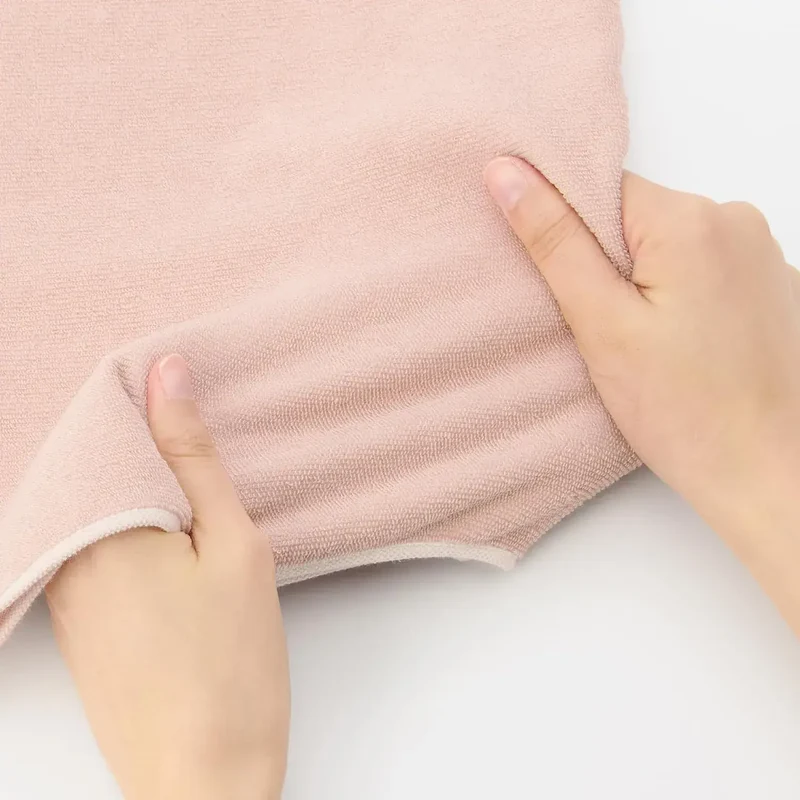 MUJI Nobi Turban Pink Towel 9.8 x 13.4 in Easily Soft Hair Wrap