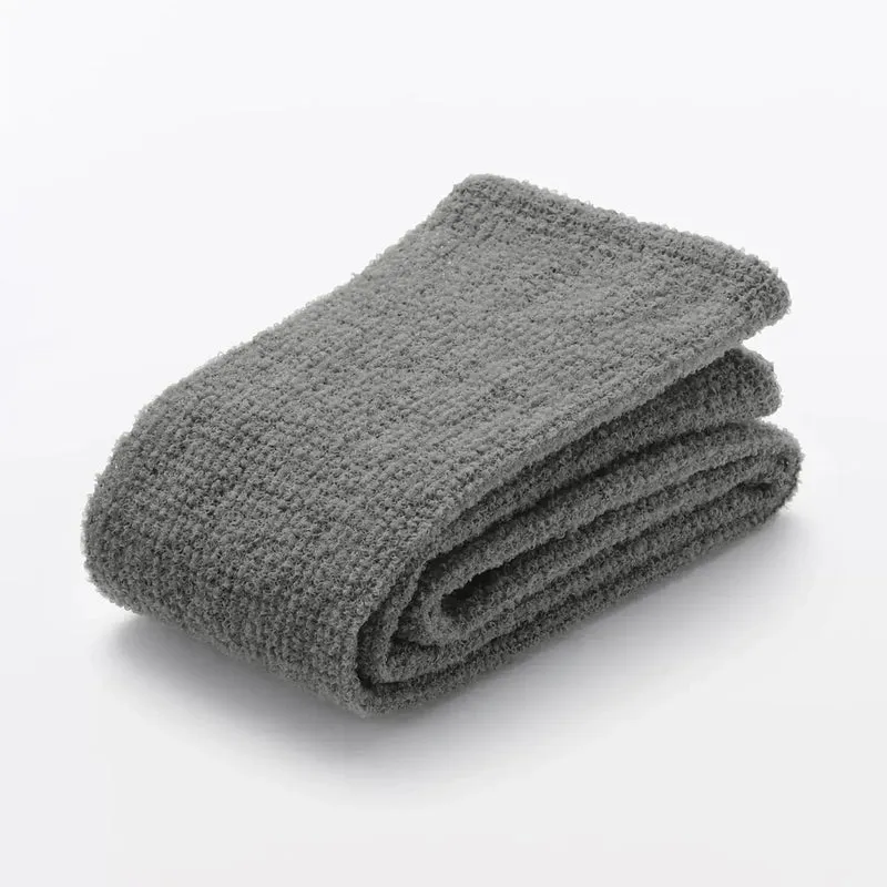 MUJI Foaming Body Towel Dark Gray 25 x 95 cm Rich Lather Bath