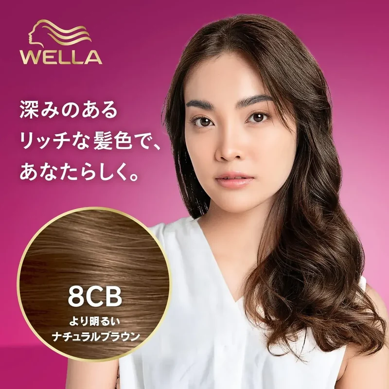 Wella Wellaton Hair Dye 8CB Natural Brown 60g Gray Hair Color