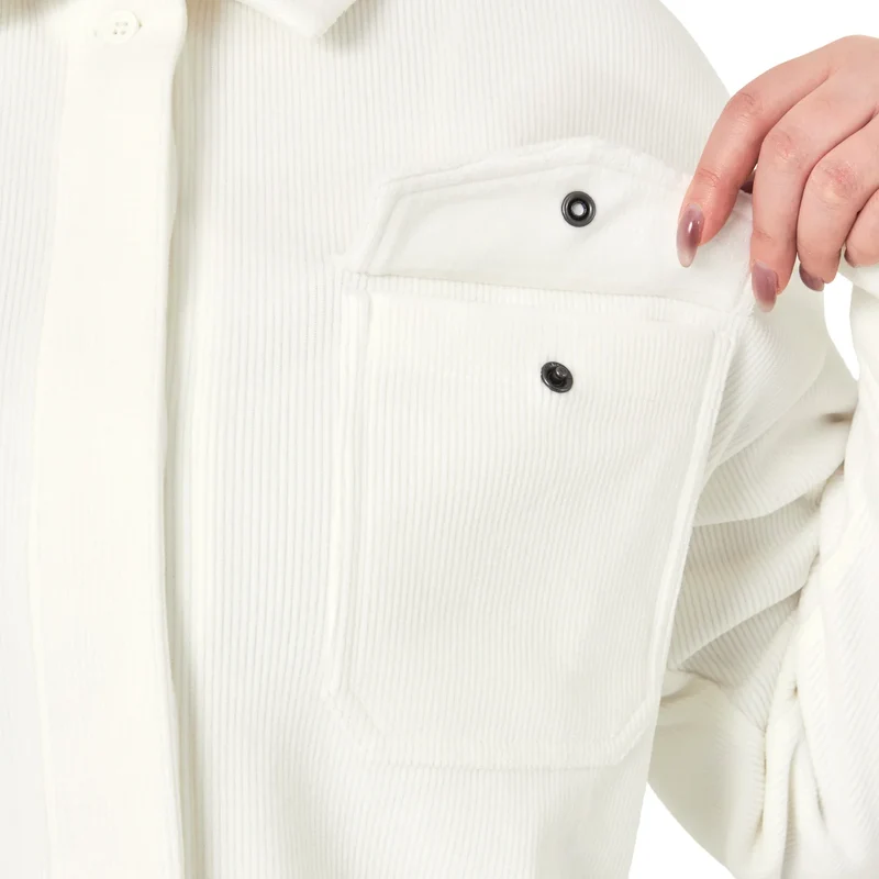MONDETTA - Veste Courte en Velours Côtelé pour Femme