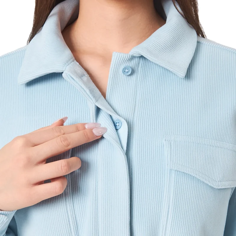 MONDETTA - Veste Courte en Velours Côtelé pour Femme