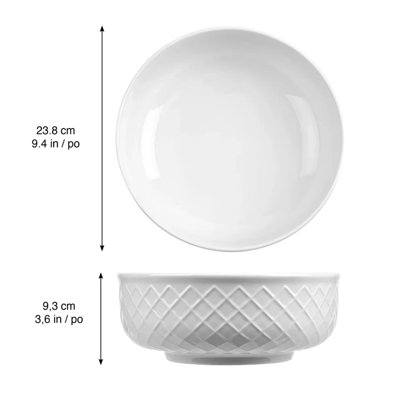 TRUDEAU - Ensemble de 3 Bols de Service en Porcelaine