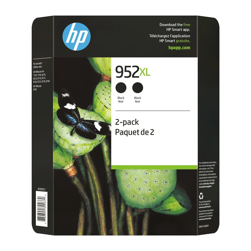 HP - Paquet de 2 Cartouches d'Encre 952XL