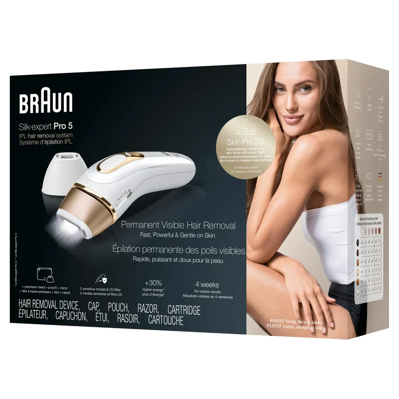 BRAUN - Ensemble Épilateurs Silk Expert Pro 5 et FaceSpa Pro *Boite Ouverte*