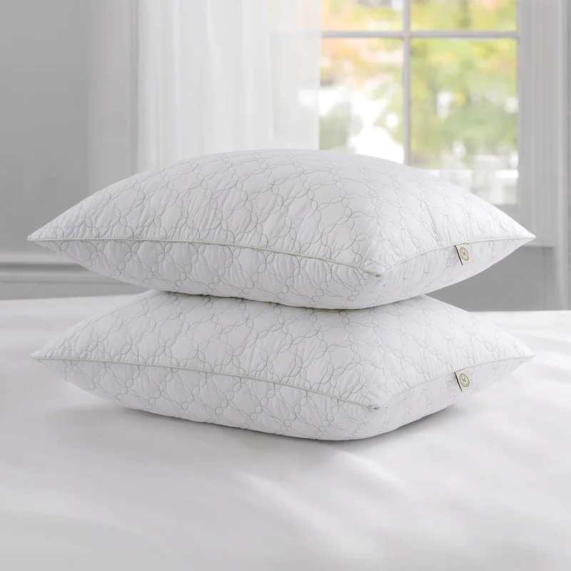 MARTHA STEWART - Paquet de 2 Oreillers en Courtepointe Trellis Fleuri