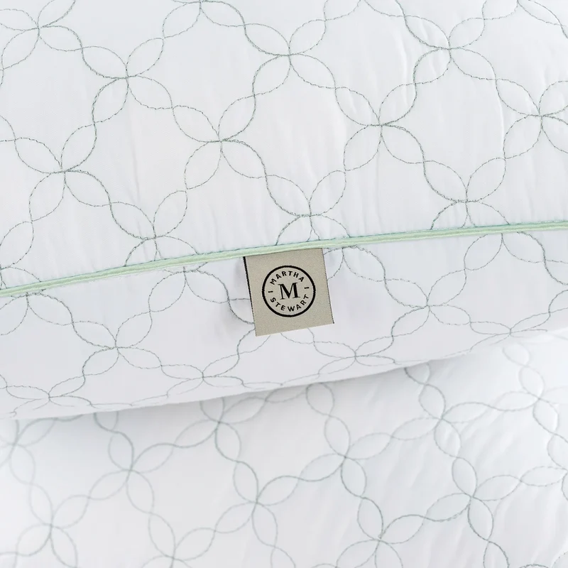 MARTHA STEWART - Paquet de 2 Oreillers en Courtepointe Trellis Fleuri