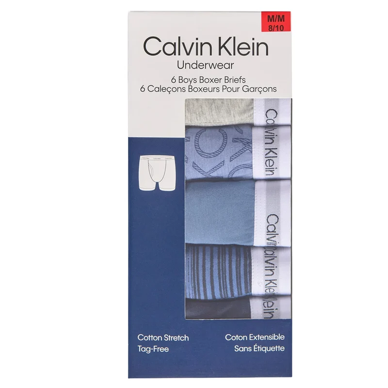 CALVIN KLEIN - Paquet de 6 Caleçons pour Garçon