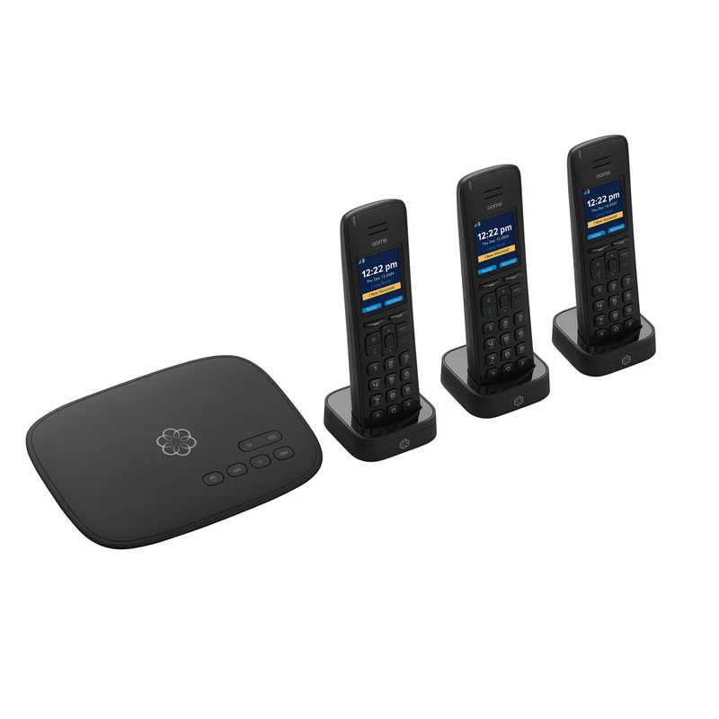 OOMA TELO - Service de Téléphonie Résidentielle avec 3 Combinés Sans Fil *Boite Ouverte*