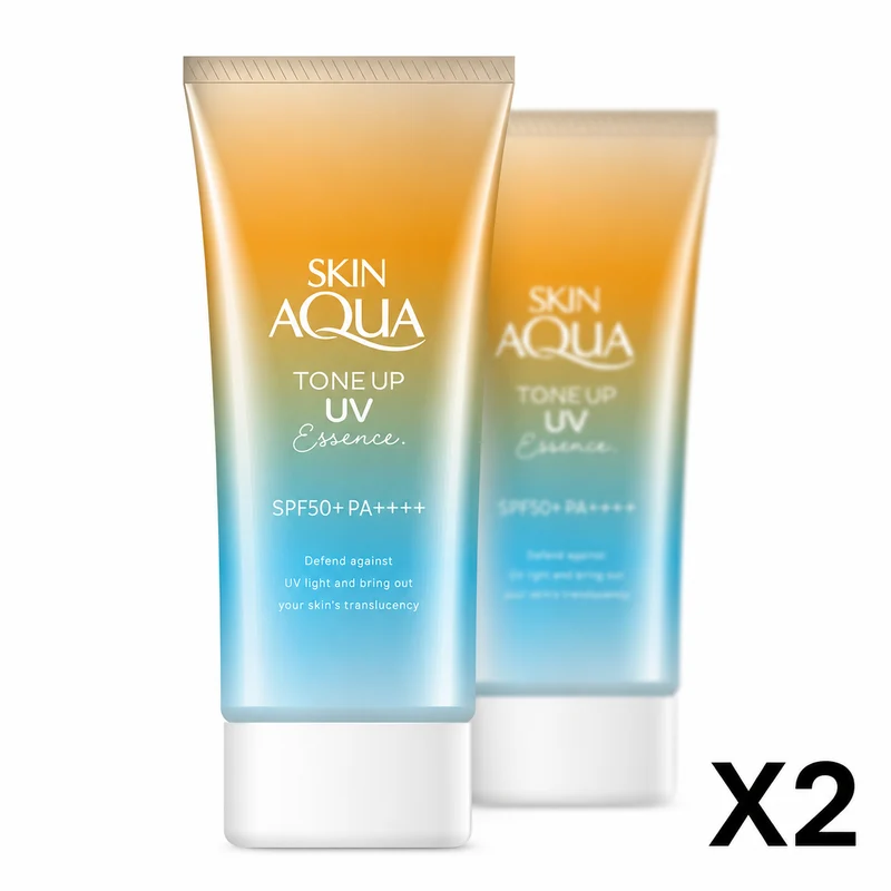 Skin Aqua Tone Up UV Essence Latte Beige SPF50+ PA++++ 80g Duo