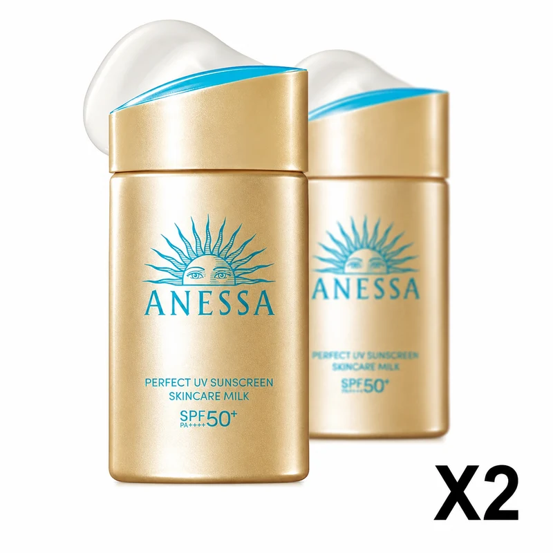 Anessa Perfect UV Skincare Milk SPF50+ PA++++ Face & Body 60ml Duo