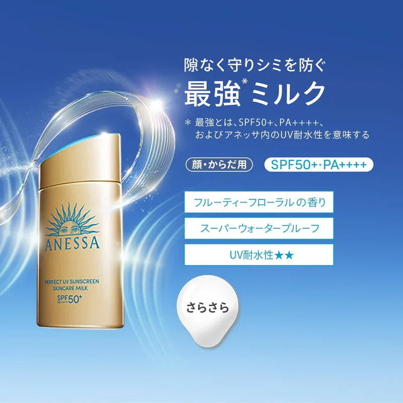 Anessa Perfect UV Skincare Milk SPF50+ PA++++ Face & Body 60ml Duo