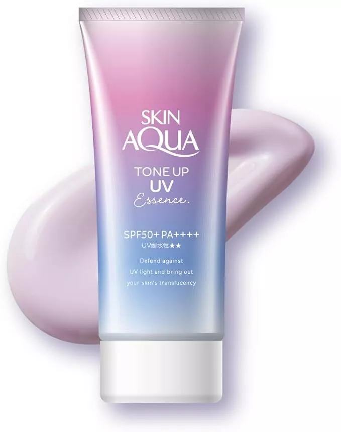 SKIN AQUA Transparency Tone-Up UV Essence SPF50+ Lavender 80g 3-Pack