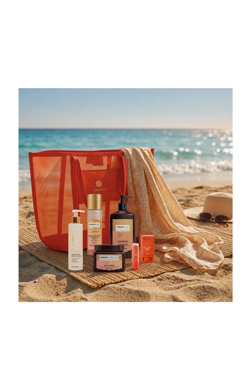 Sac de plage Summer Glow Monoi Premium Care - Cheveux, visage & corps - 8 produits