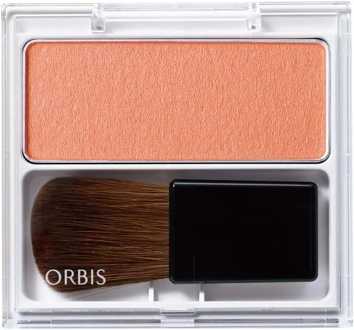 ORBIS Natural Fit Cheek Rose Fragrance-Free Powder Blush with Brush