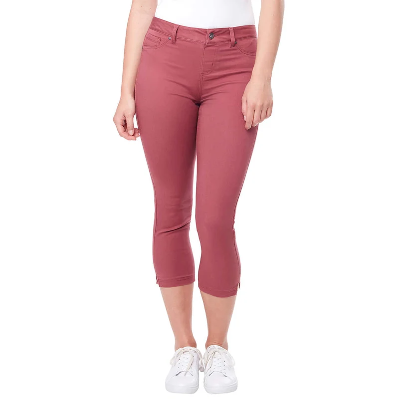 UP! CROP - Pantalon Court Enfilable à 5 Poches pour Femme