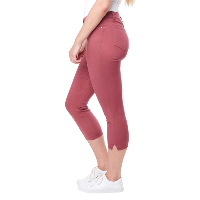 UP! CROP - Pantalon Court Enfilable à 5 Poches pour Femme