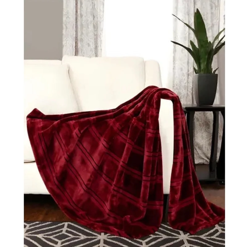 LIFE COMFORT - Couverture Rayée en Satin