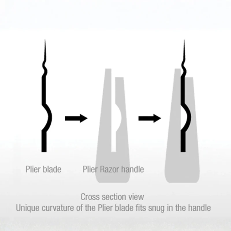 Rasoir de coupe professionnel "Plier Hair Shaper" - Noir
