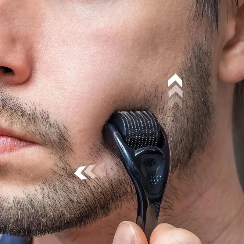 Rouleau à micro-aiguilles "Derma Roller" - Pour le visage et la barbe (.25mm)