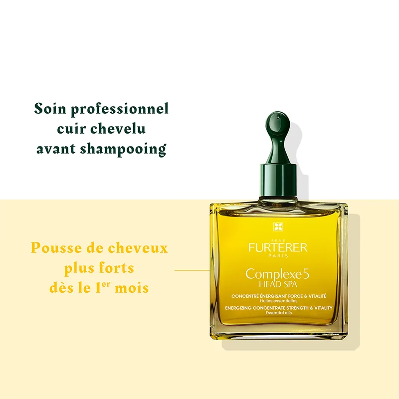 Concentré énergisant force & vitalité "Complexe 5 Head Spa" - Soin professionnel du cuir chevelu avant shampoing (50ml/1.69oz)