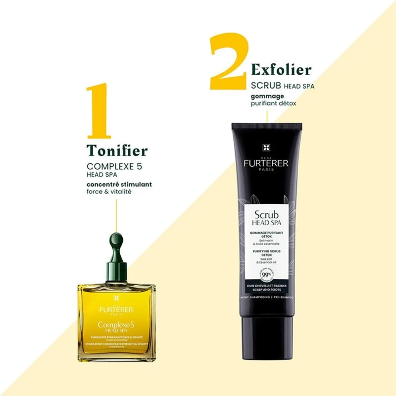 Concentré énergisant force & vitalité "Complexe 5 Head Spa" - Soin professionnel du cuir chevelu avant shampoing (50ml/1.69oz)
