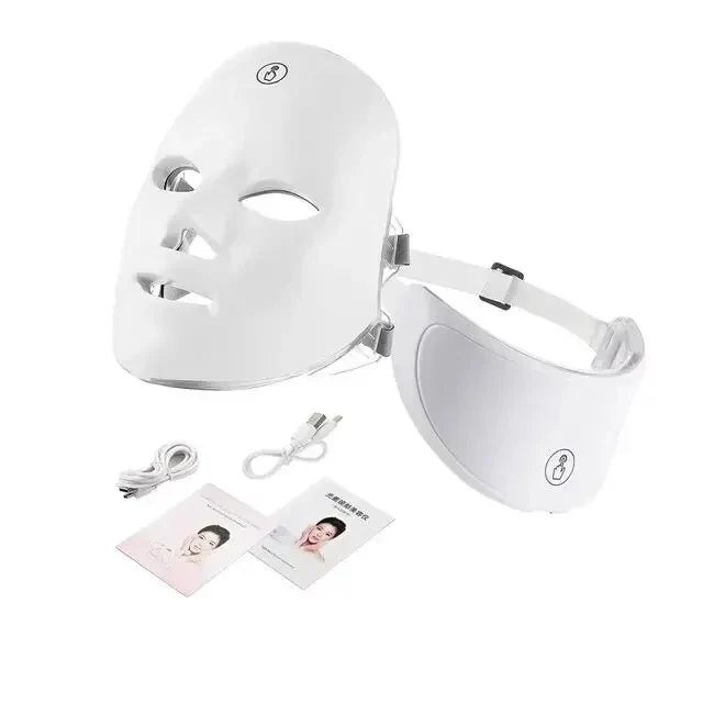 Masque Visage & Cou Anti-âge Luminothérapie 7 Couleurs