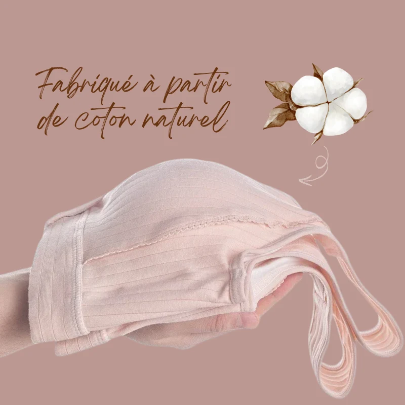 Soutien-Gorge d'Été en Coton Sans Armatures - Ouverture Frontale