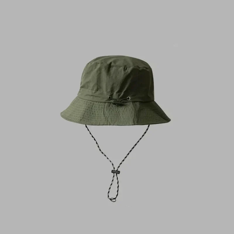 Chapeau de pêcheur à Cordon Pliable Anti-UV & Imperméable