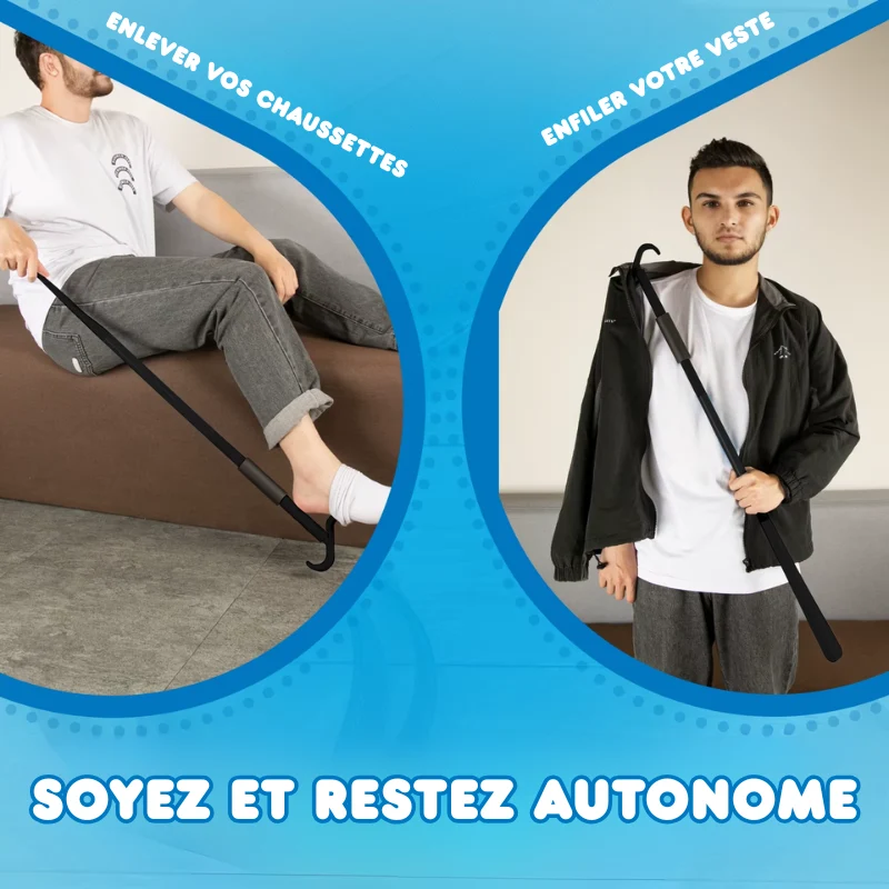 Chausse-Pied Long 88cm avec Crochet à Vêtements