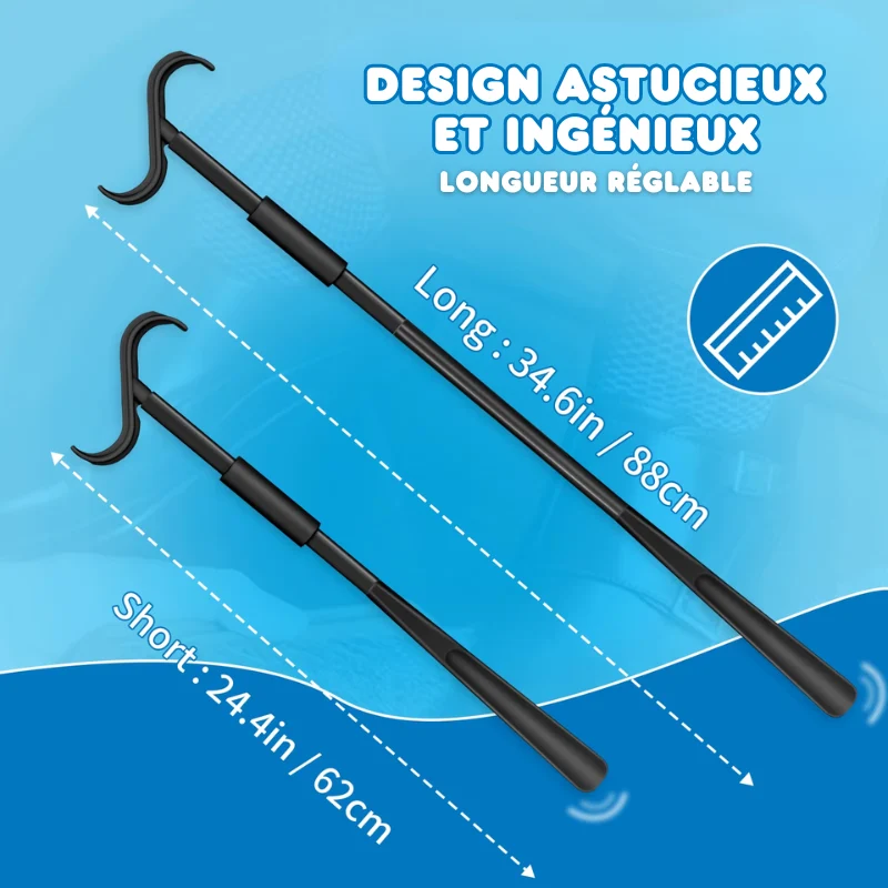 Chausse-Pied Long 88cm avec Crochet à Vêtements