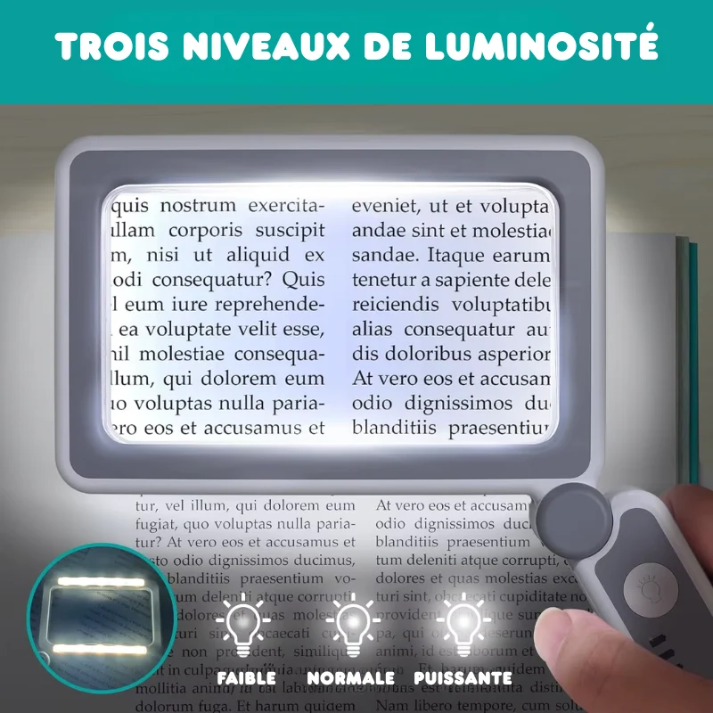 Loupe Pliable Haute Définition 10 LEDs - Rechargeable