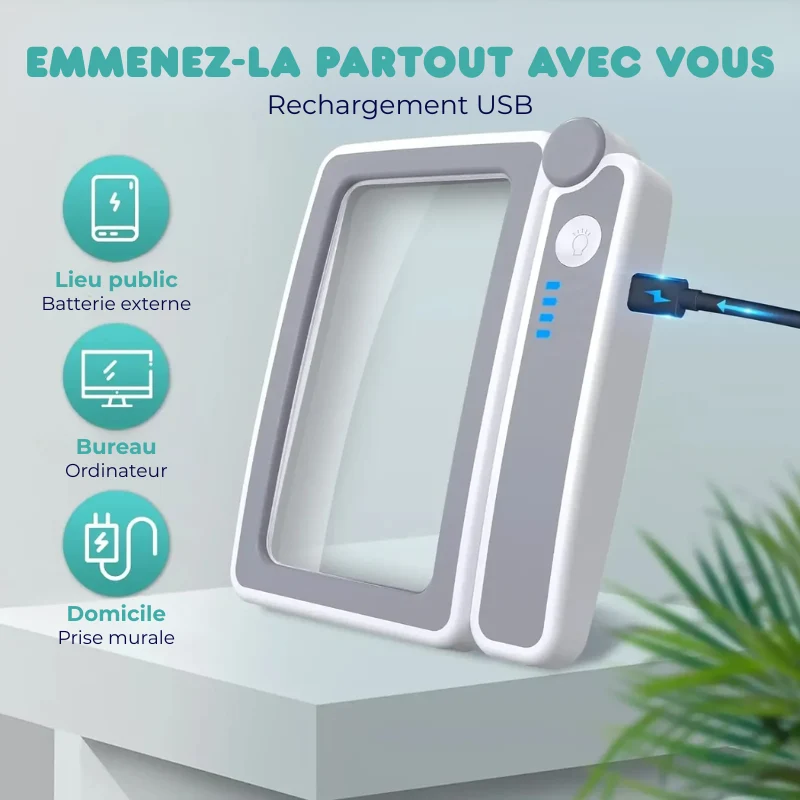 Loupe Pliable Haute Définition 10 LEDs - Rechargeable