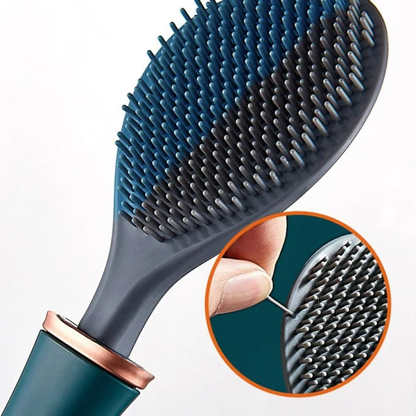 Spazzola WC in silicone con supporto a parete e raccogligocce – Clevora