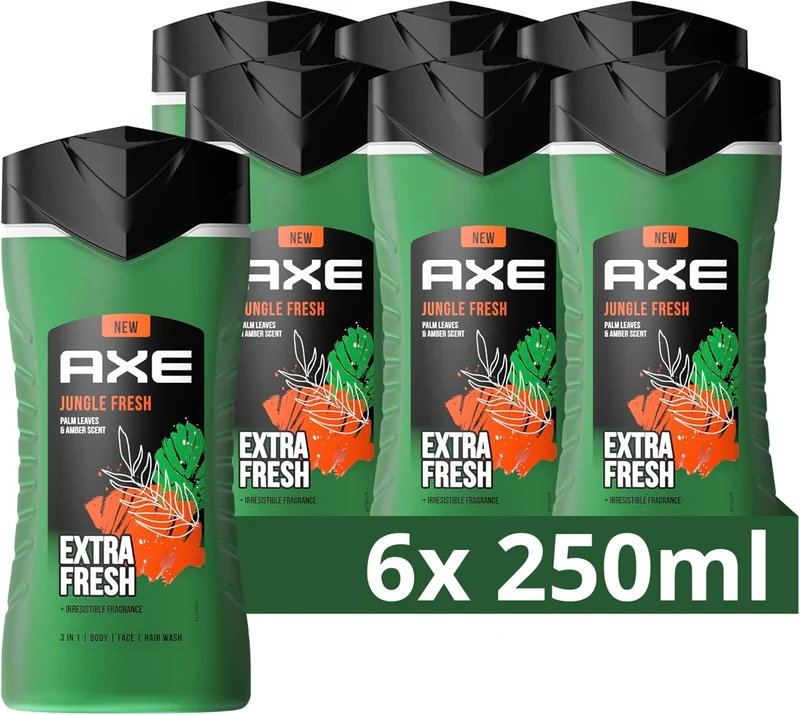 AXE Jungle Fresh 3-in-1 Shower Gel 6 x 250 ml
