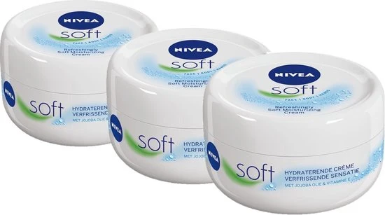 3x Nivea Soft Hydraderend - 200ml - Crème
