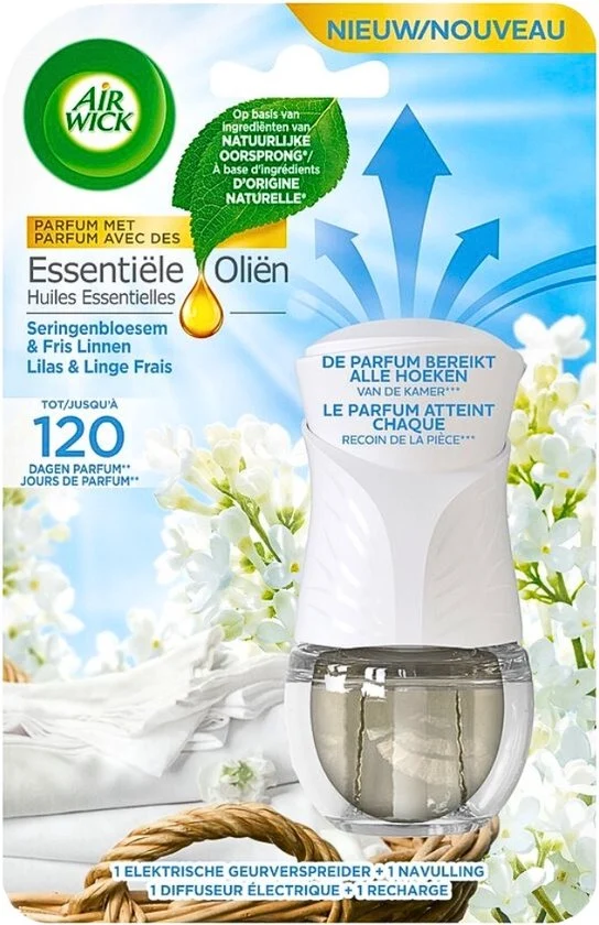 Air Wick Essential Oils - Elektrische Geurverspreider Starterkit Fris Linnen