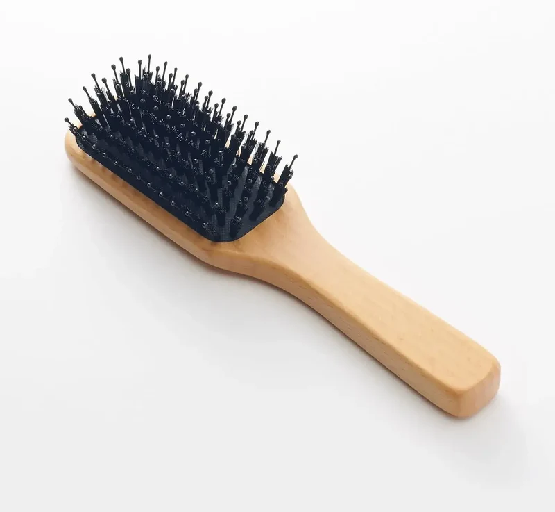 Muji Beech Wood Mixed Bristle Hair Brush 20cm for Styling