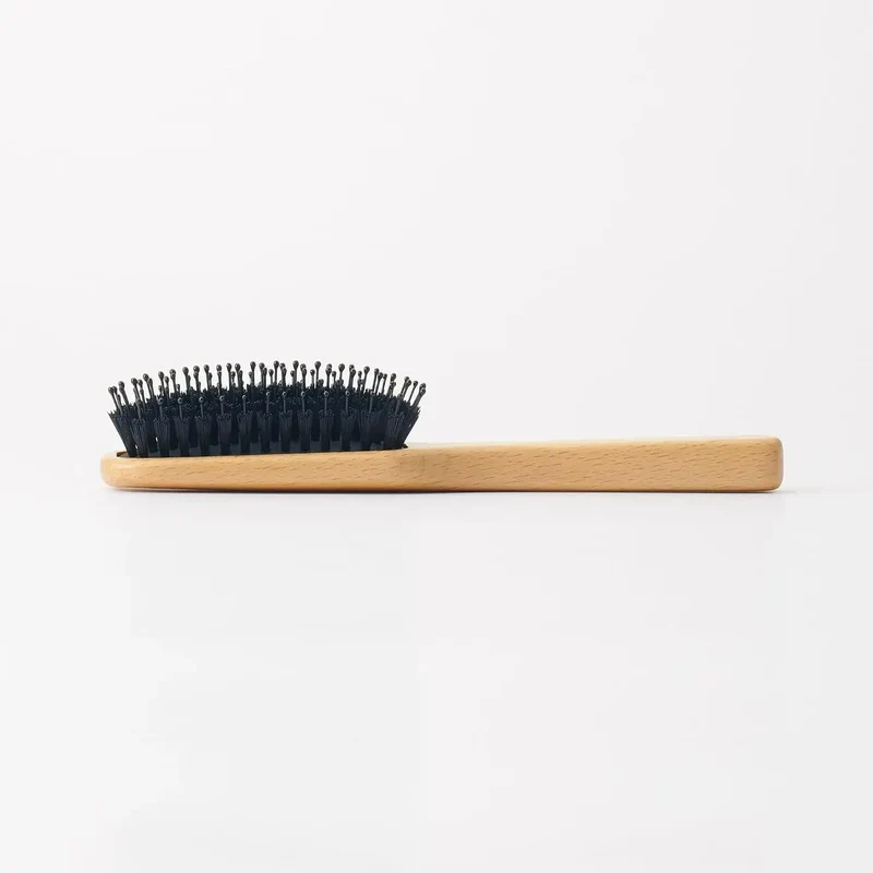Muji Beech Wood Mixed Bristle Hair Brush 20cm for Styling